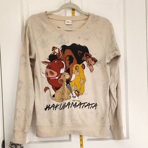 Disney Beige Lion King Character Sweatshirt